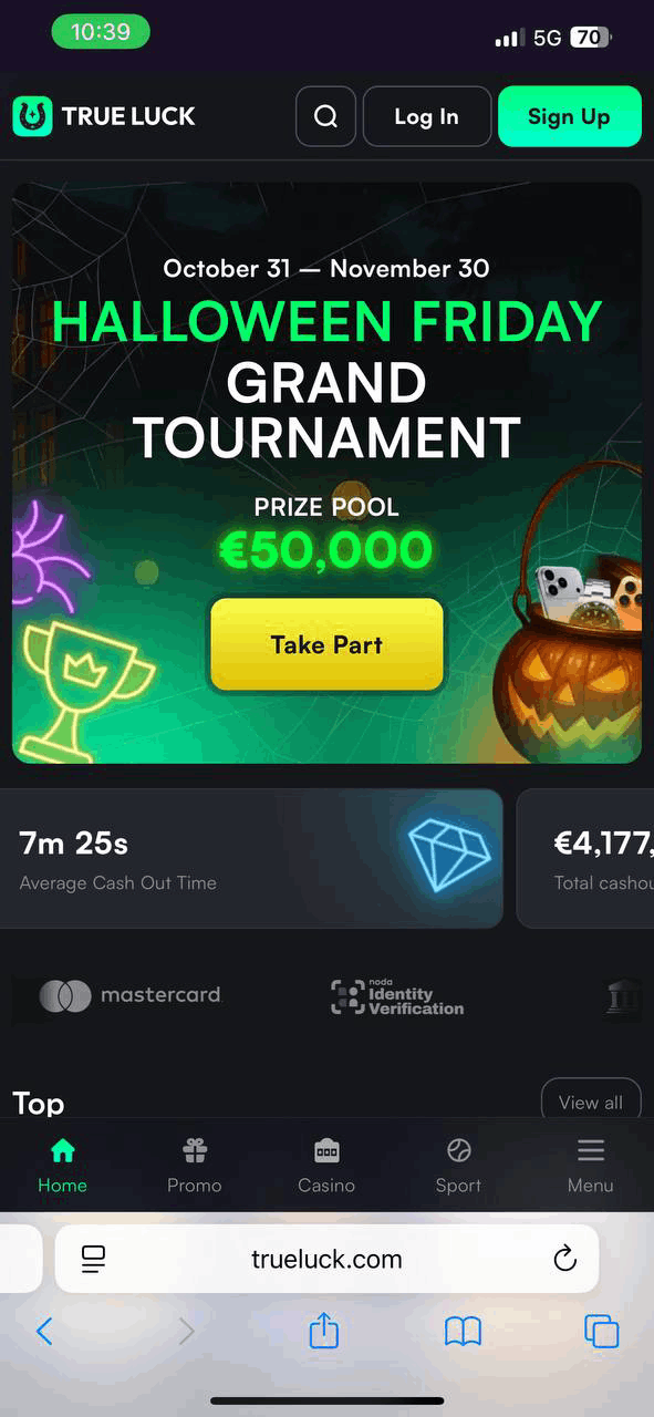 Trueluck Casino — mobiel